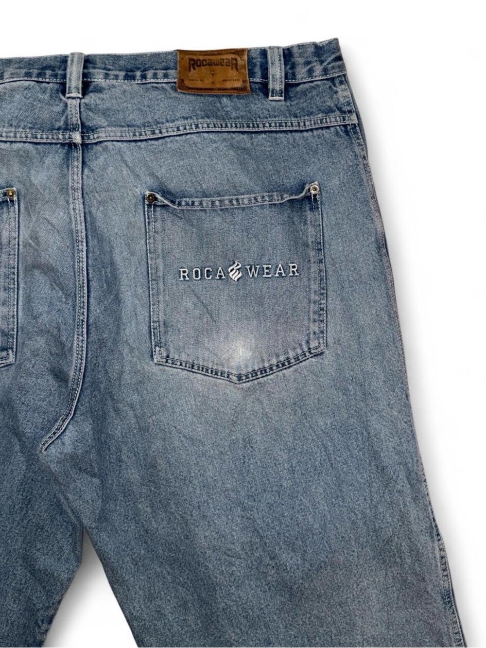 Vintage Y2K Rocawear Men's Baggy Denim Jeans with Logo